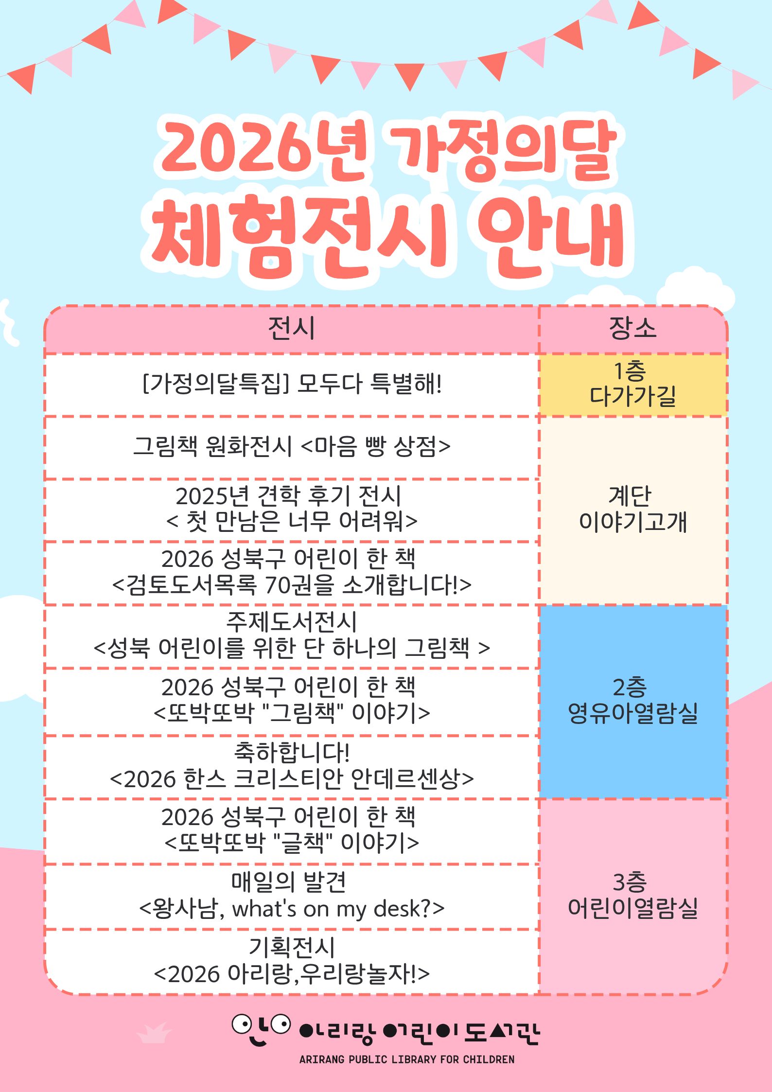 [아리랑어린이도서관] 어린이 여러분, 104주년 어린이날을 축하해~!! 포스터