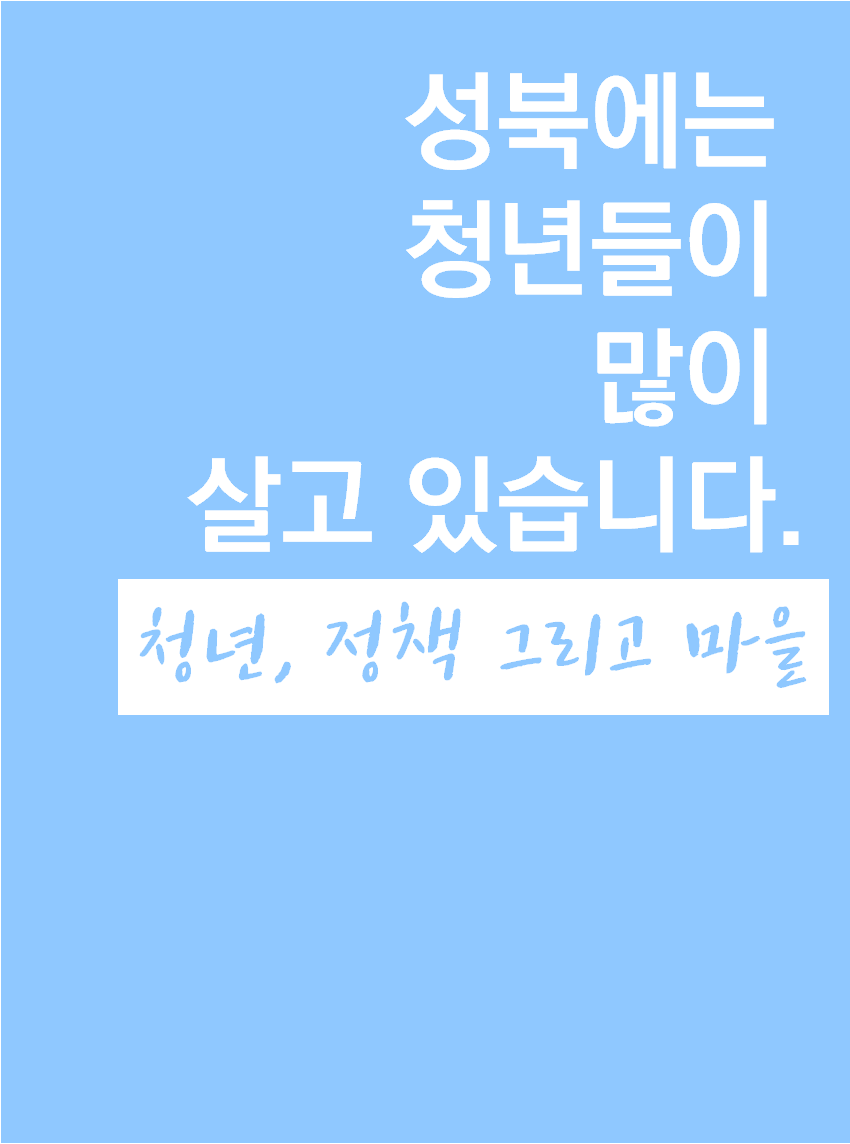 성북에는 청년들이 많이 살고 있습니다. (청년, 정책 그리고 마을) 표지